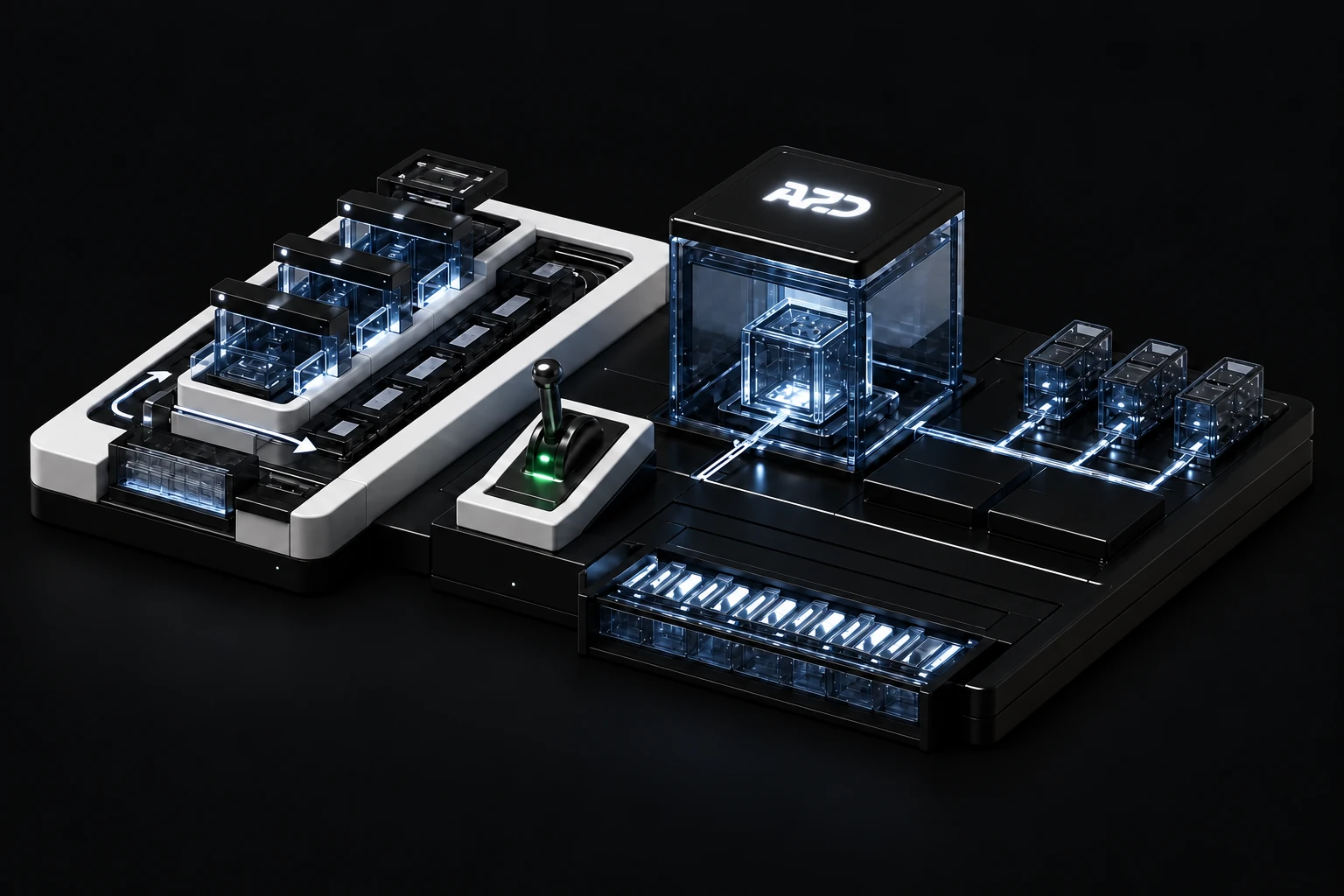 A control bench combining workflow automation, a bounded agent, human approval, and evidence